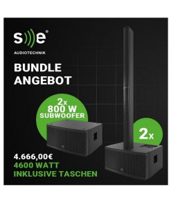 SE Audio C6 Aktives PA-System mit Taschen